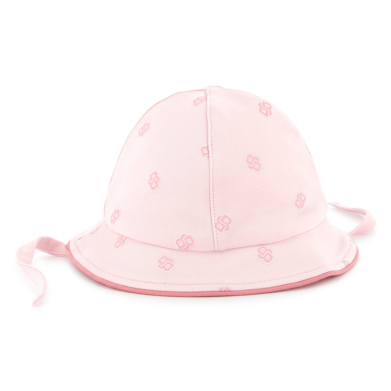 BOSS Gorro para bebe niña all over print logo rosa