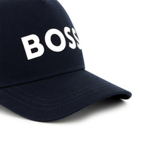 Thumbnail for BOSS Gorra o cachucha para niño y adolescente basica color azul marino, print logo