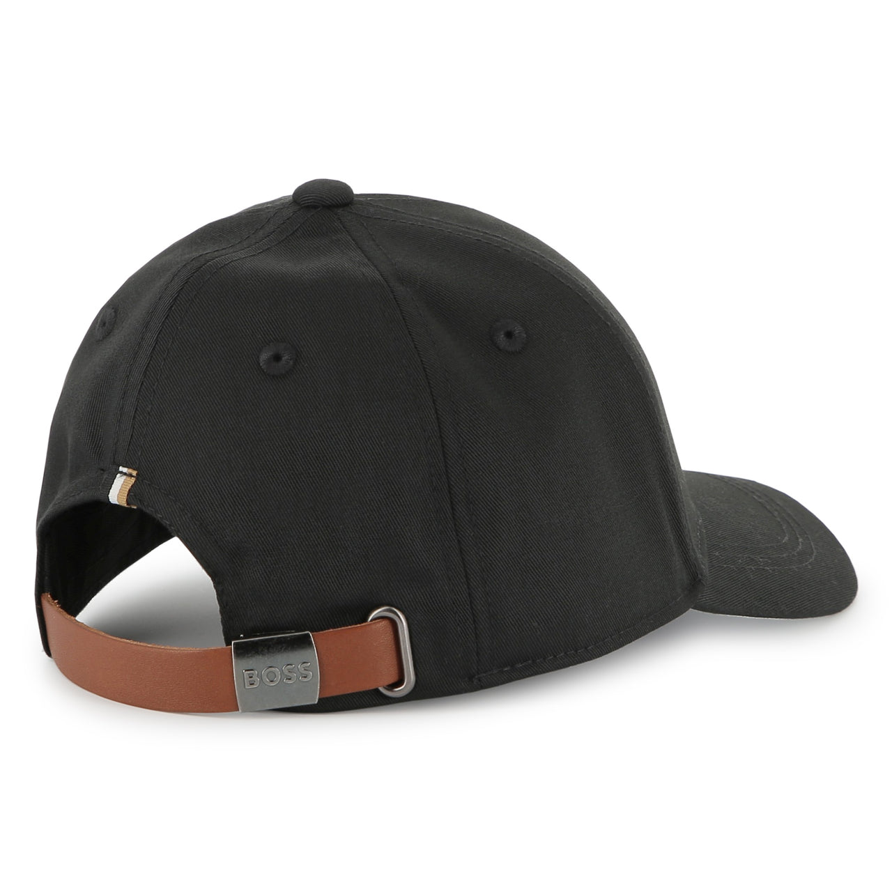 BOSS Gorra o cachucha para niño y adolescente basica color negro pequeño logo bordado