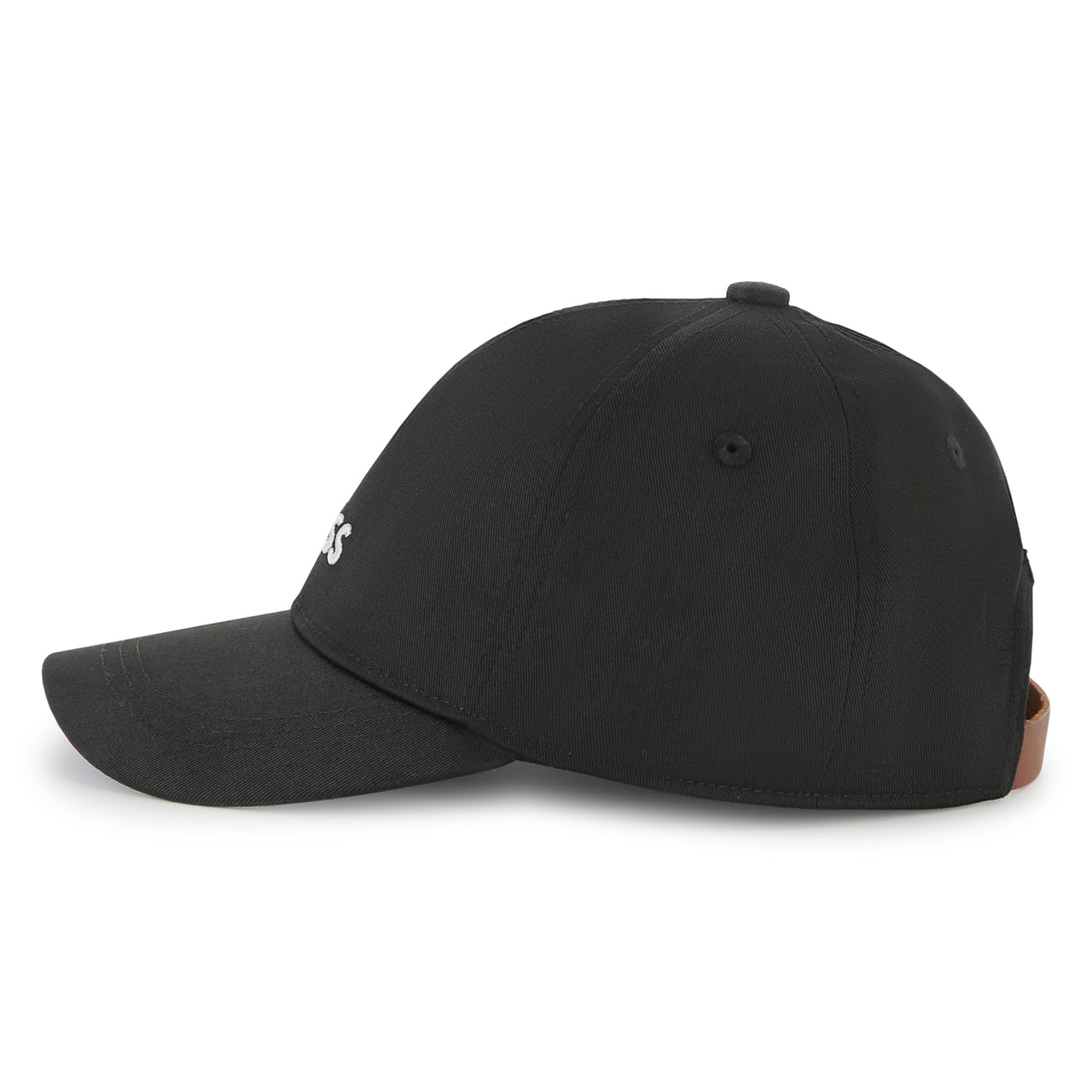 BOSS Gorra o cachucha para niño y adolescente basica color negro pequeño logo bordado