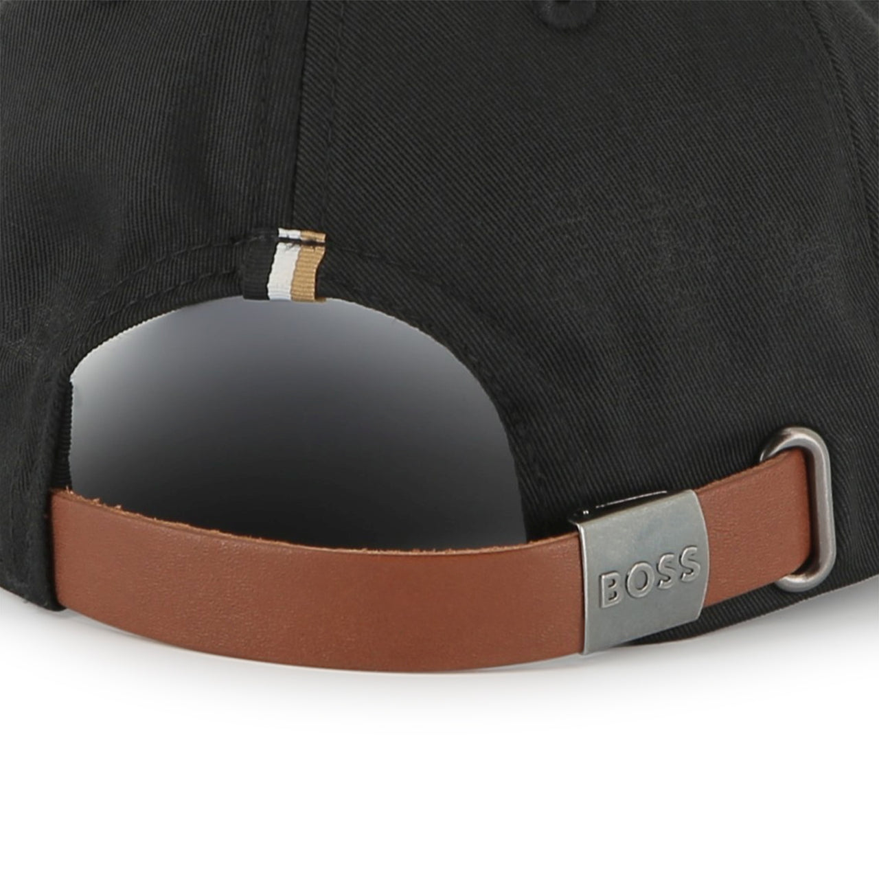 BOSS Gorra o cachucha para niño y adolescente basica color negro pequeño logo bordado