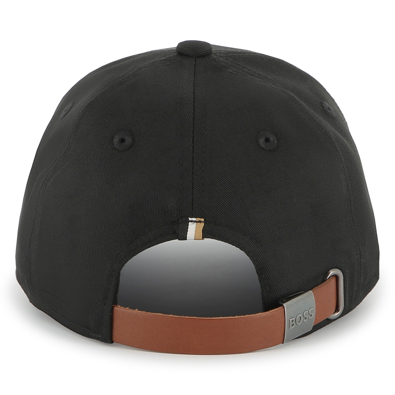 BOSS Gorra o cachucha para niño y adolescente basica color negro pequeño logo bordado