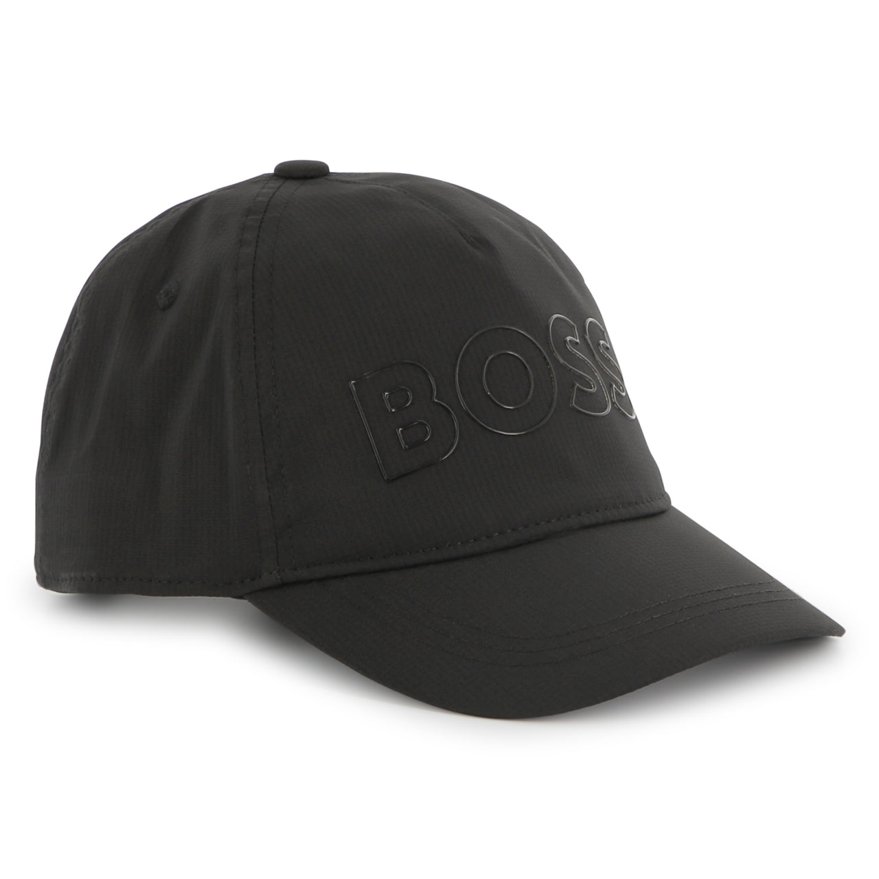 BOSS Gorra o cachucha para niño y adolescente basica color negro logo en relieve al tono
