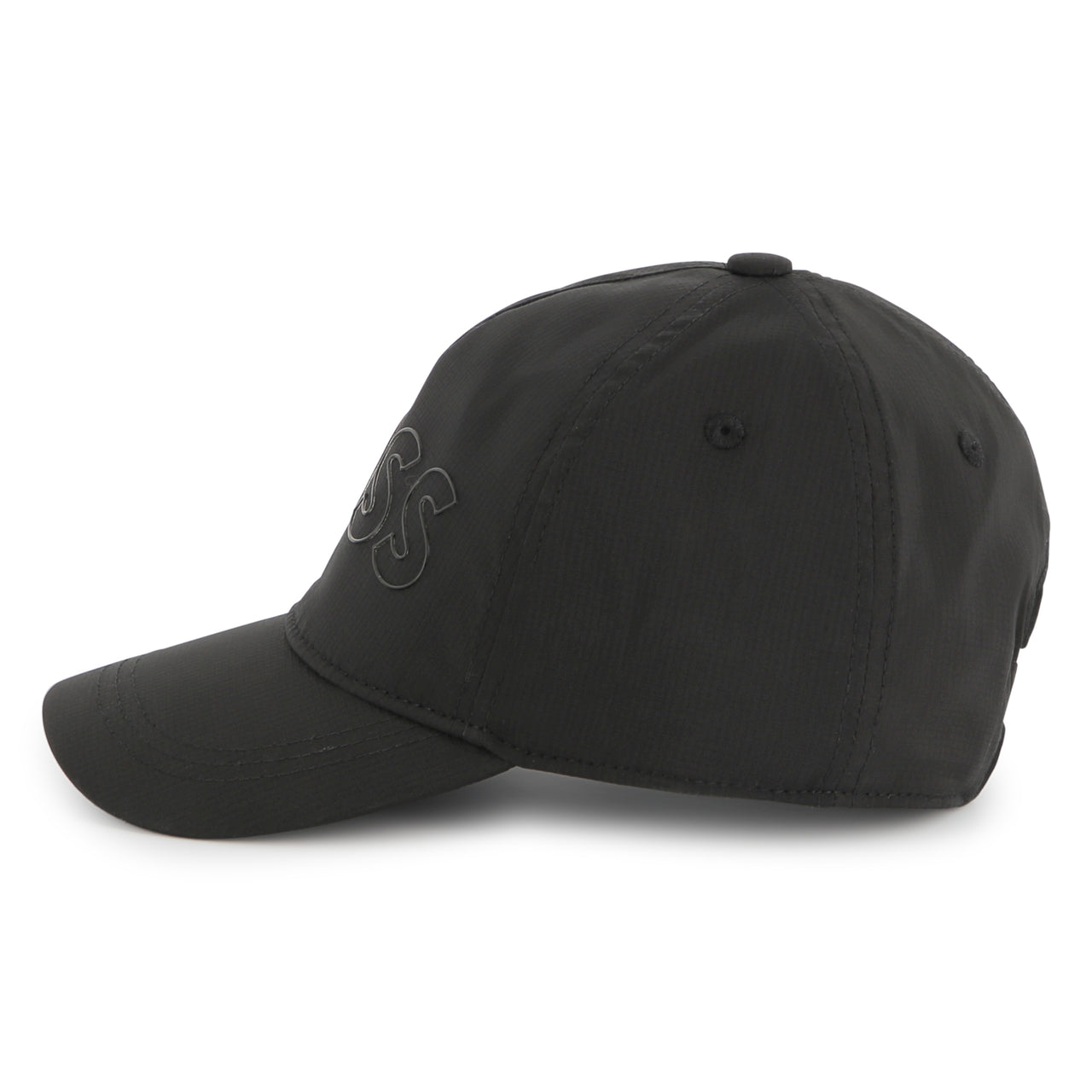 BOSS Gorra o cachucha para niño y adolescente basica color negro logo en relieve al tono