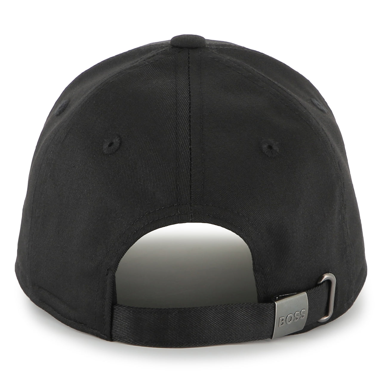 BOSS Gorra o cachucha para niño y adolescente basica color negro logo beige bordado