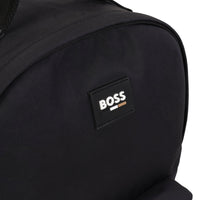 Thumbnail for BOSS Backpack o mochila para niño y adolescente all over color negro pequeño logo blanco