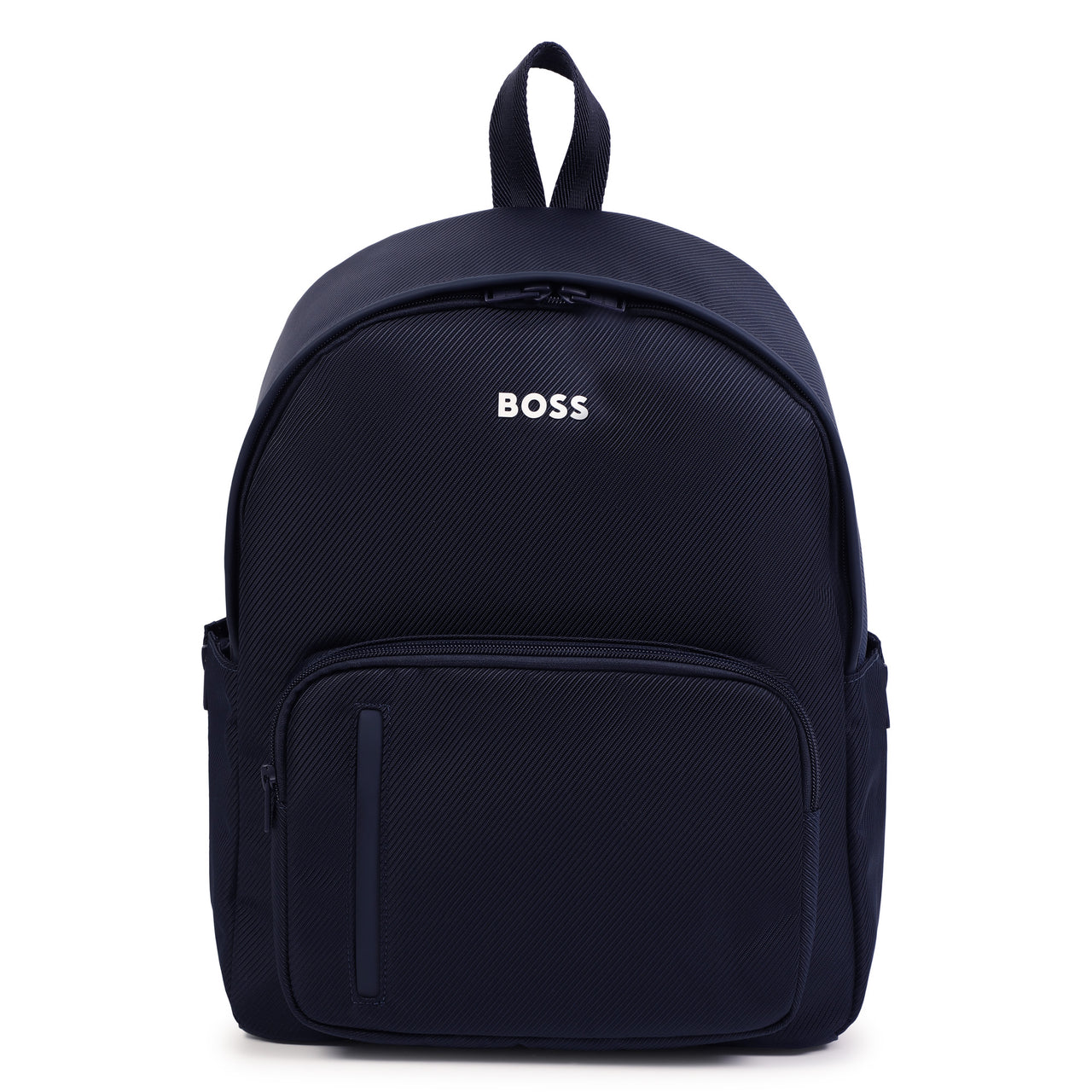 BOSS Backpack o mochila  para niño y adolescente color azul marino pequeño logo blanco
