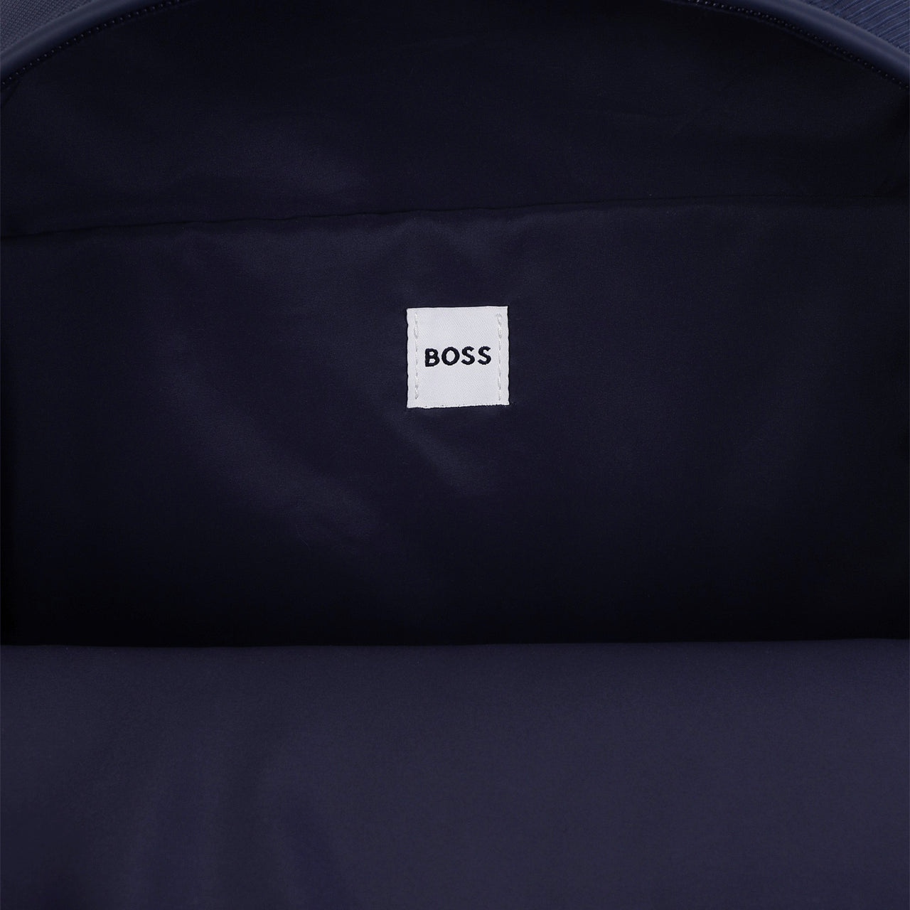 BOSS Backpack o mochila  para niño y adolescente color azul marino pequeño logo blanco