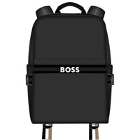 Thumbnail for BOSS Backpack o mochila para niño y adolescente rectangular color negro pequeño logo blanco