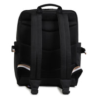 Thumbnail for BOSS Backpack o mochila para niño y adolescente rectangular color negro pequeño logo blanco