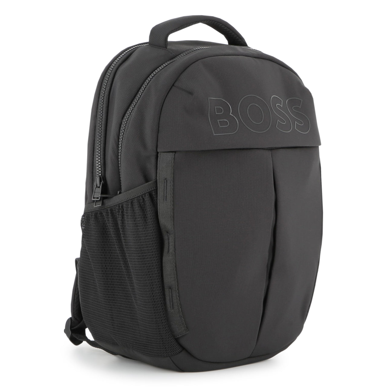 BOSS Backpack o mochila para niño y adolescente ovalada color negro pequeño al tono