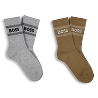 Thumbnail for BOSS Calcetines para niño set de 2 pares beige y gris