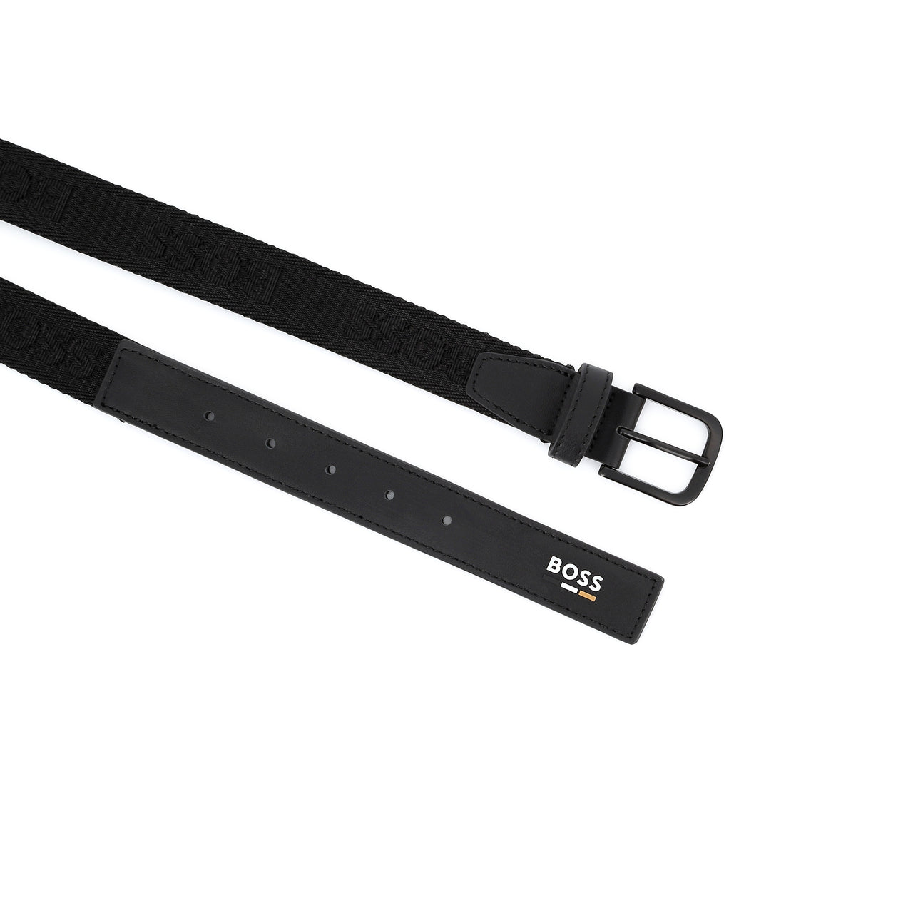 BOSS Cinturon para niño de piel color negro