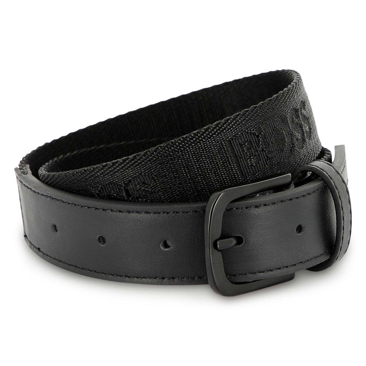 BOSS Cinturon para niño de piel color negro