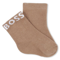 Thumbnail for BOSS Calcetines para bebe set de 3 pares beige, blanco y gris