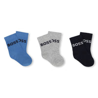 Thumbnail for BOSS Calcetines para bebe set de 3 pares 2 tonos de azul, y gris