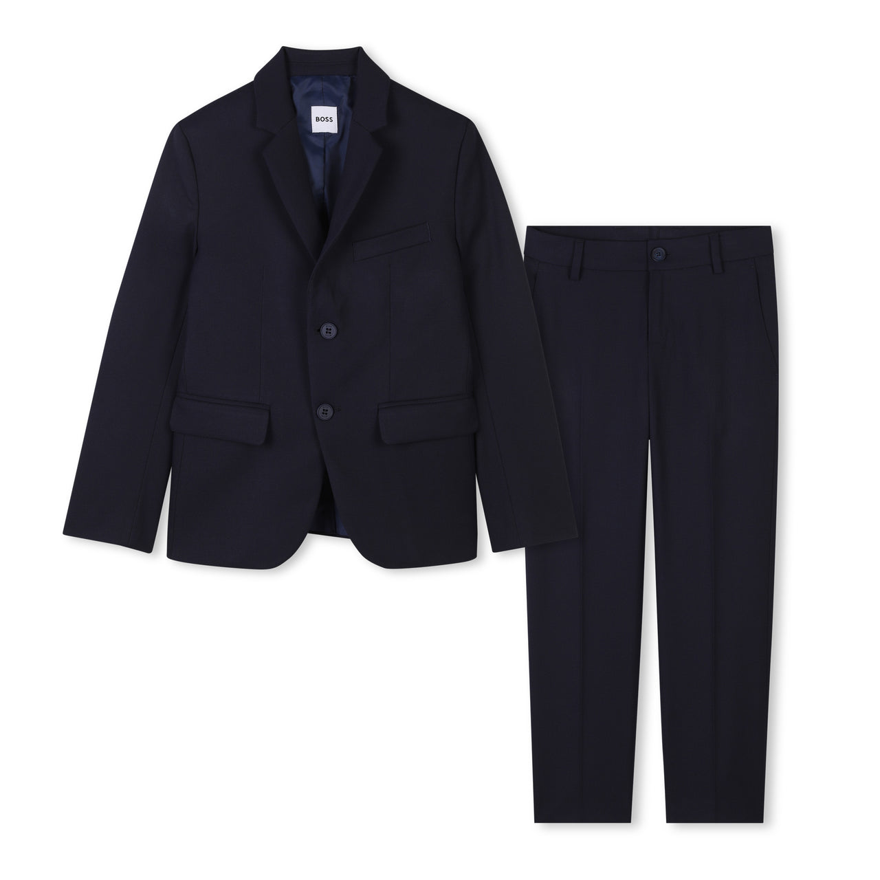 BOSS traje para niño y adolescente azul marino