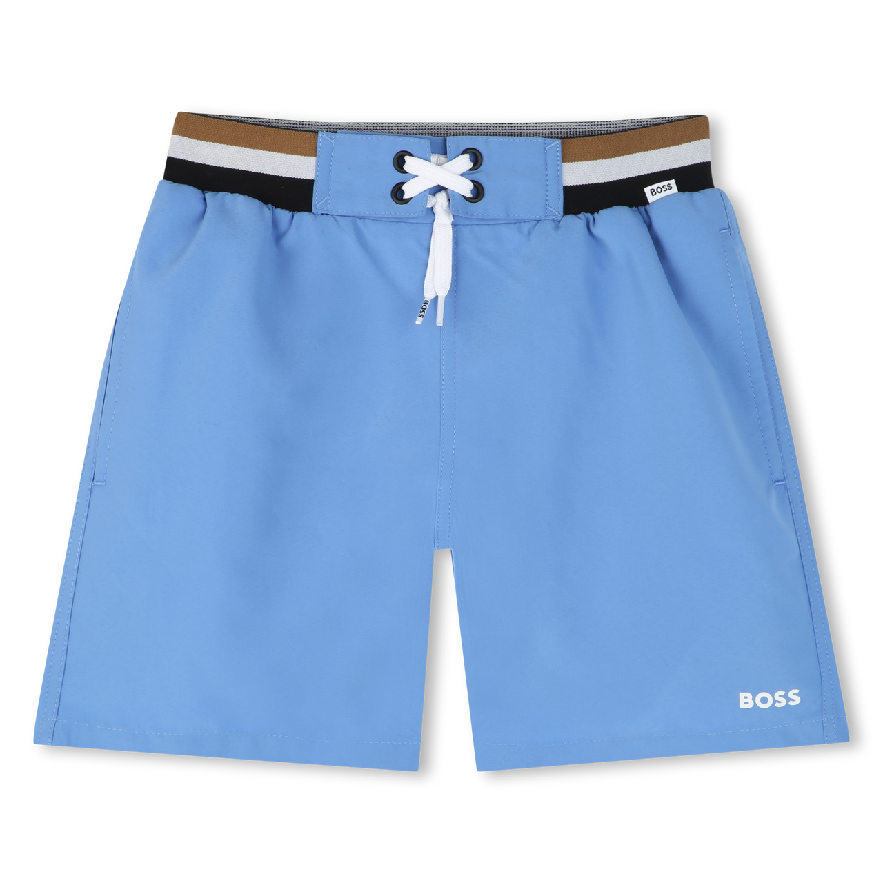 BOSS Traje de baño para niño y adolescente tipo short ajustable azul