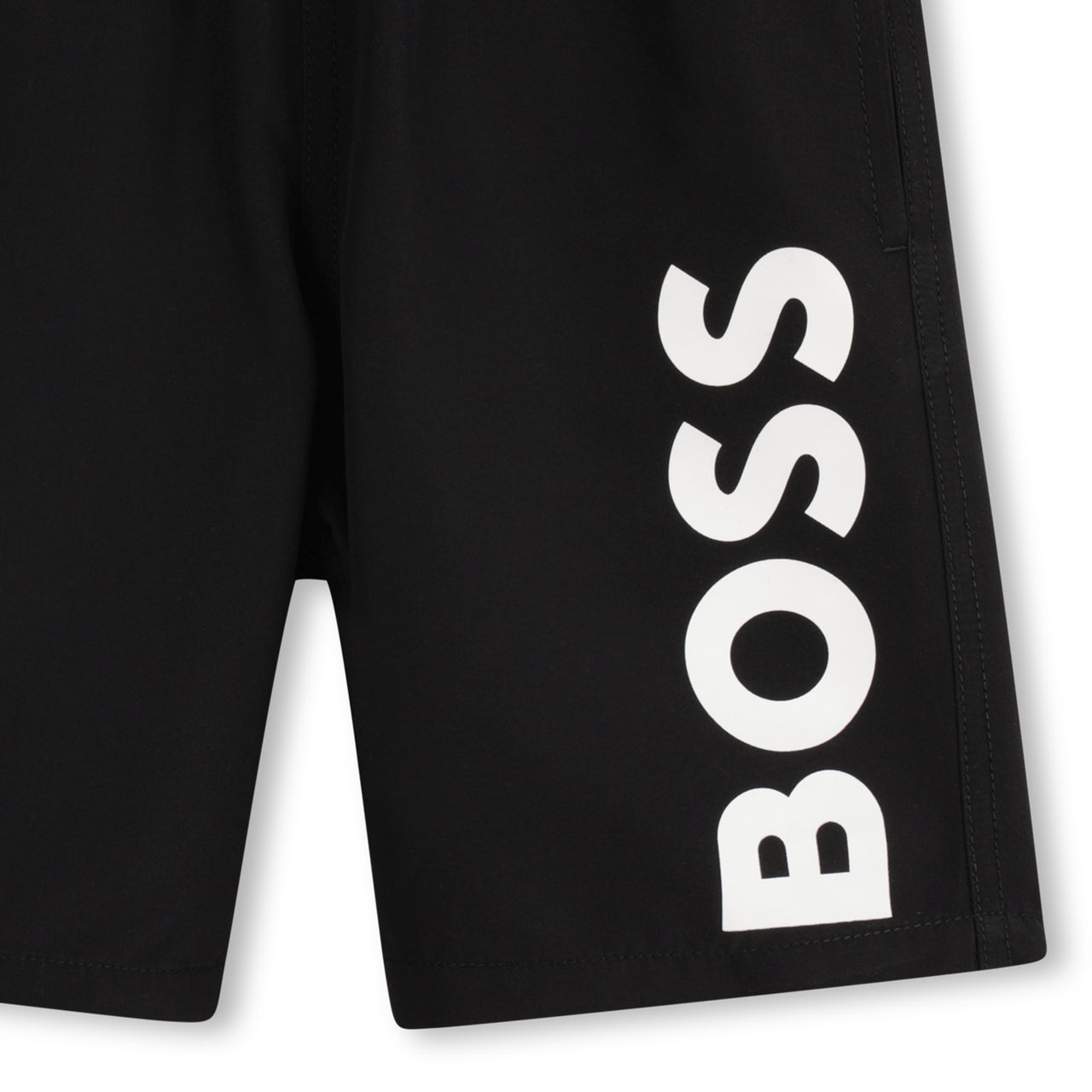 BOSS Traje de baño para niño y adolescente tipo short ajustable negro