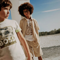 Thumbnail for BOSS Bermuda para niño y adolescente tipo short ajustable color beige
