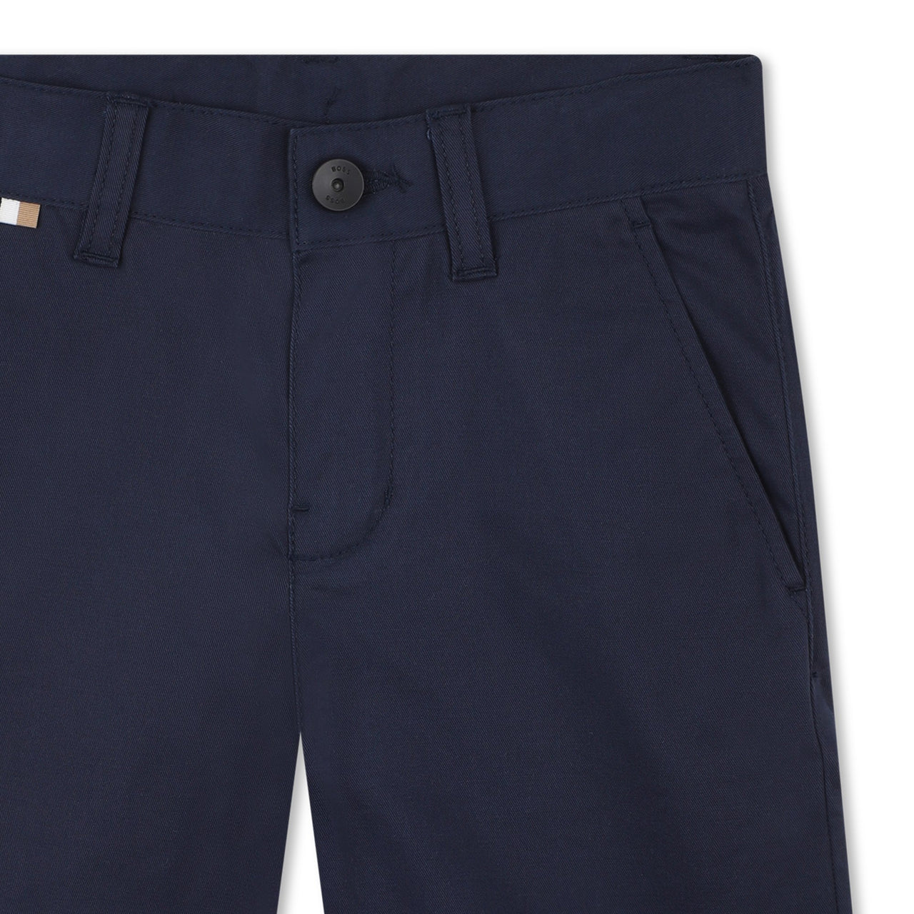 BOSS Bermuda para niño y adolescente tipo short ajustable color azul marino