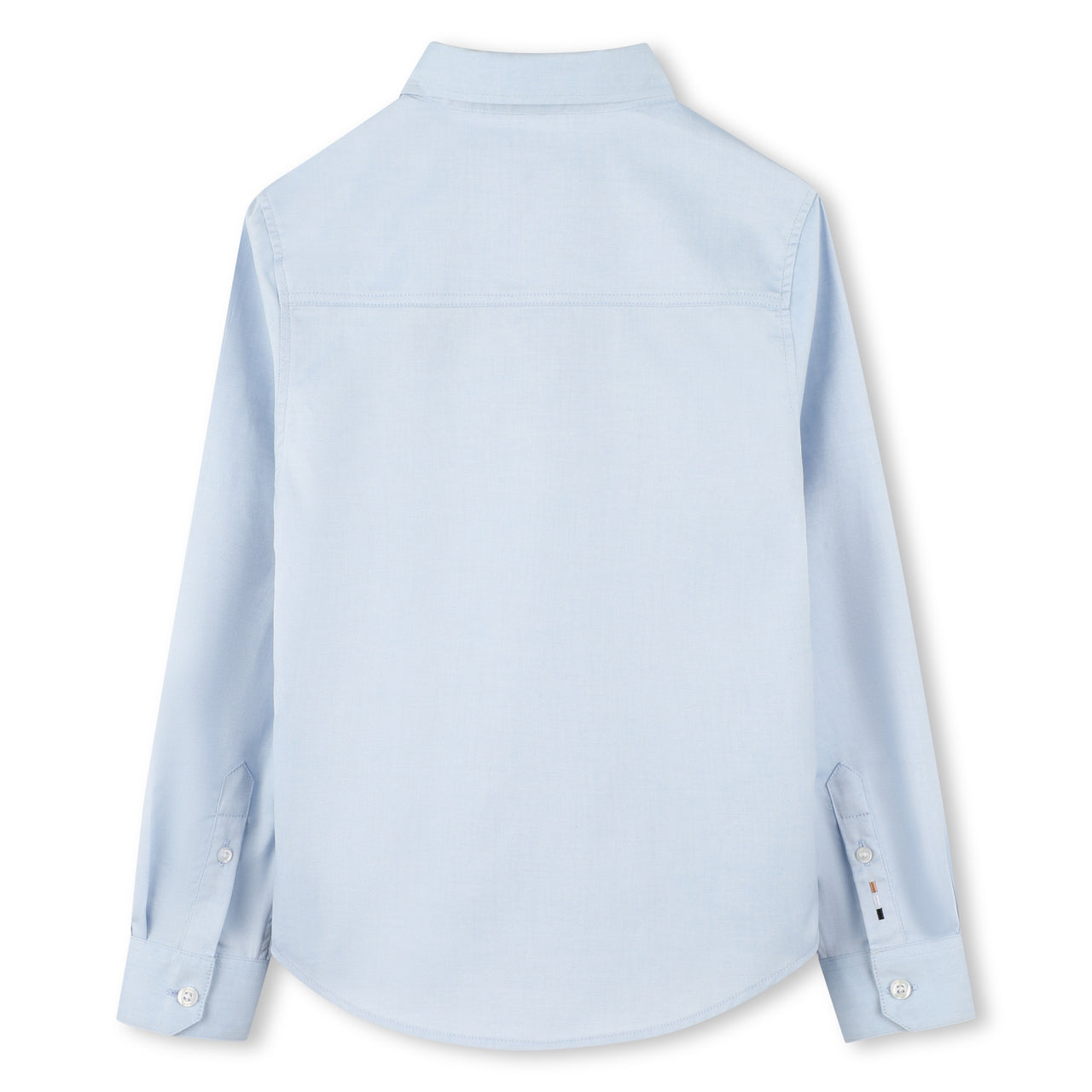 BOSS camisa para niño y adolescente azul  pequeño logp bordado al frente