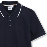Thumbnail for BOSS playera Polo para niño y adolescente azul marino new logo