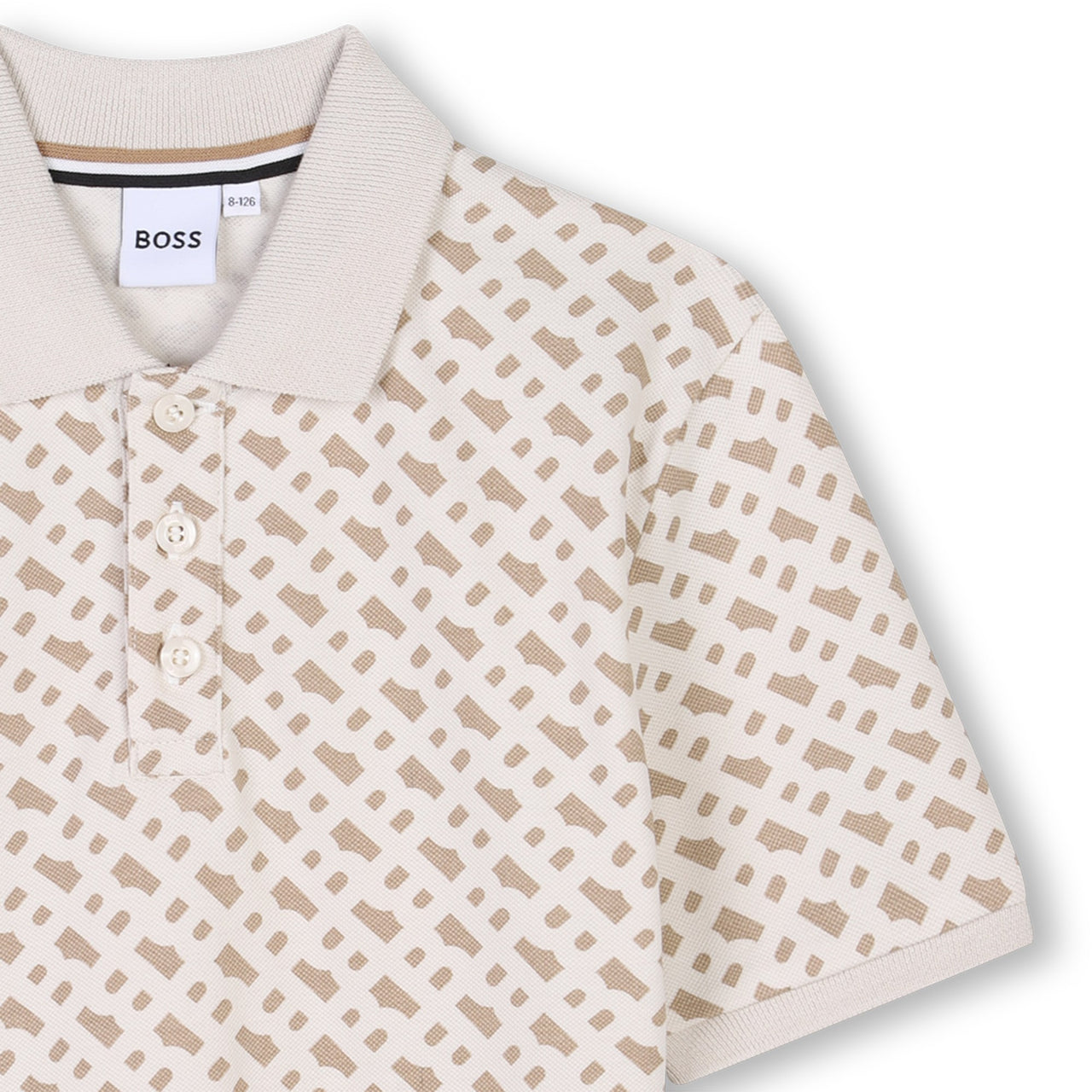 BOSS playera Polo para niño y adolescente all over print new logo
