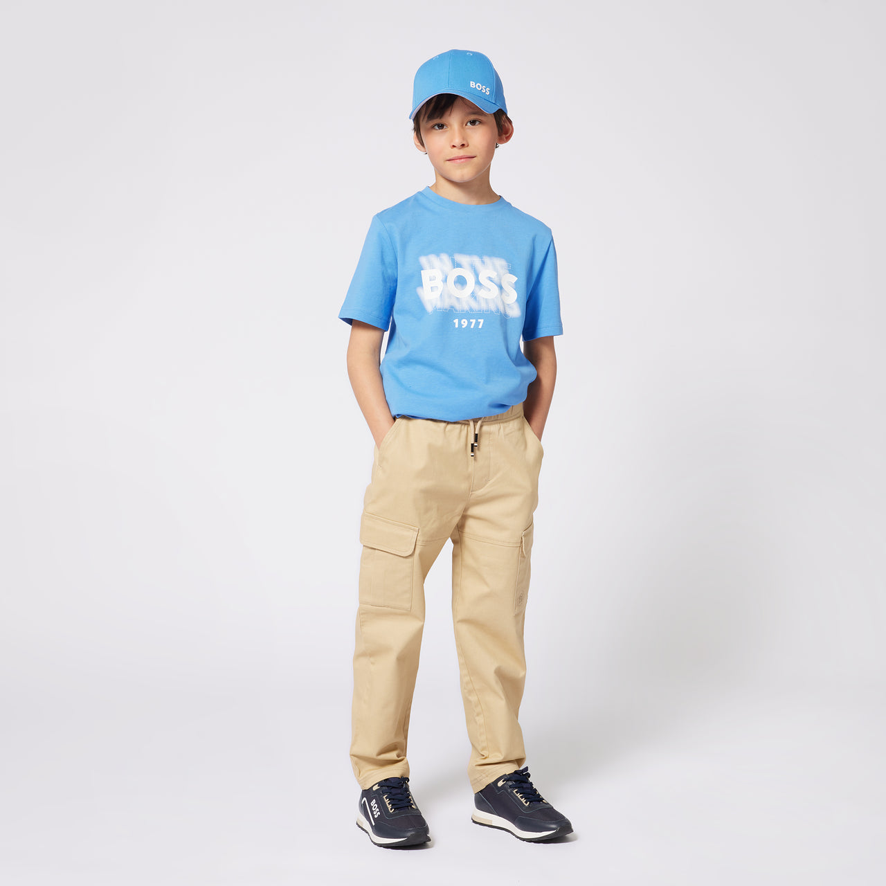 BOSS Playera para niño y adolescente, azul in the Boss making
