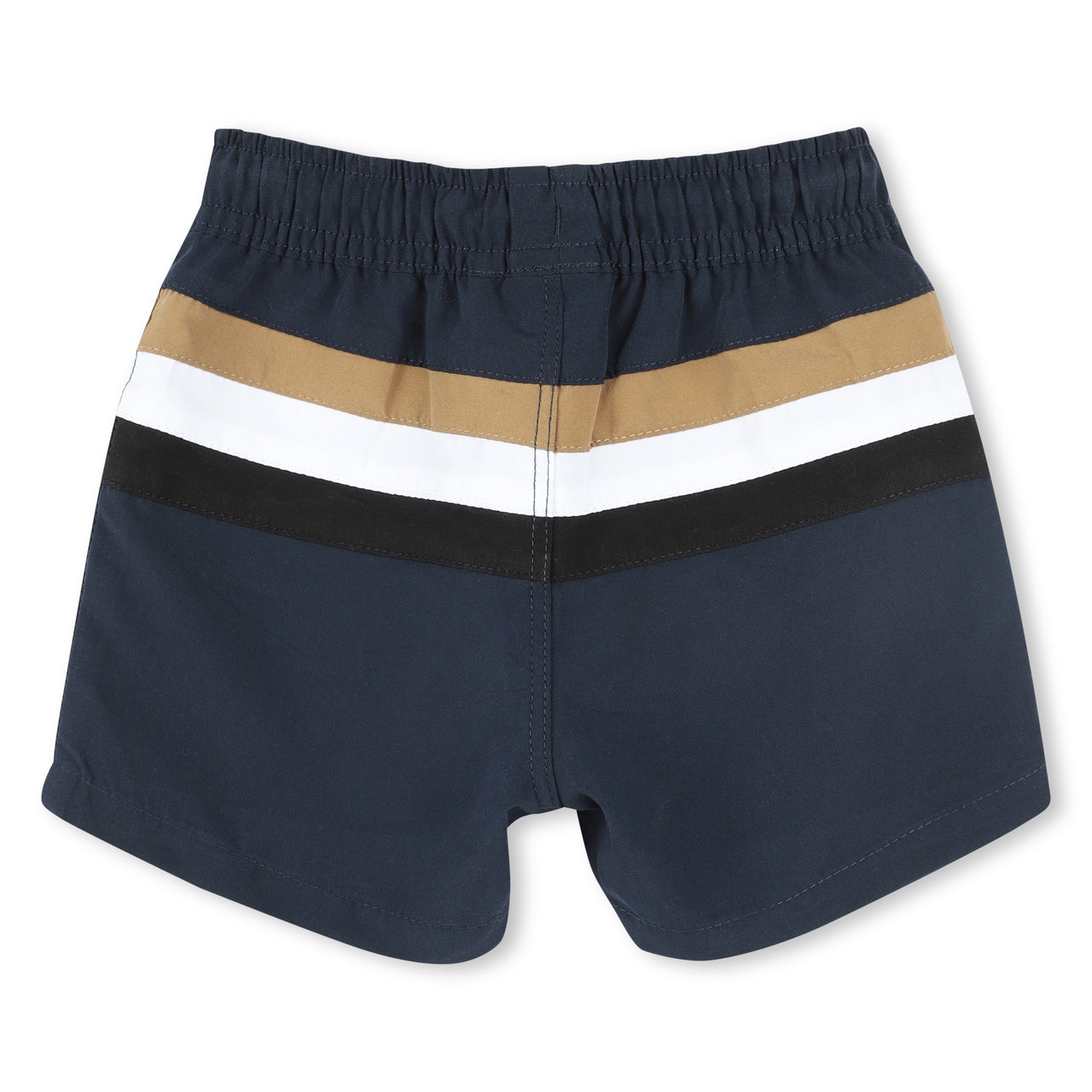 BOSS Traje de baño para bebe tipo short ajustable banda tricolor