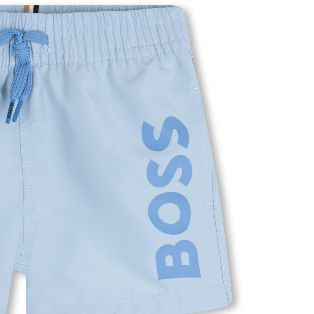 BOSS Traje de baño para bebe tipo short ajustable, azul cielo