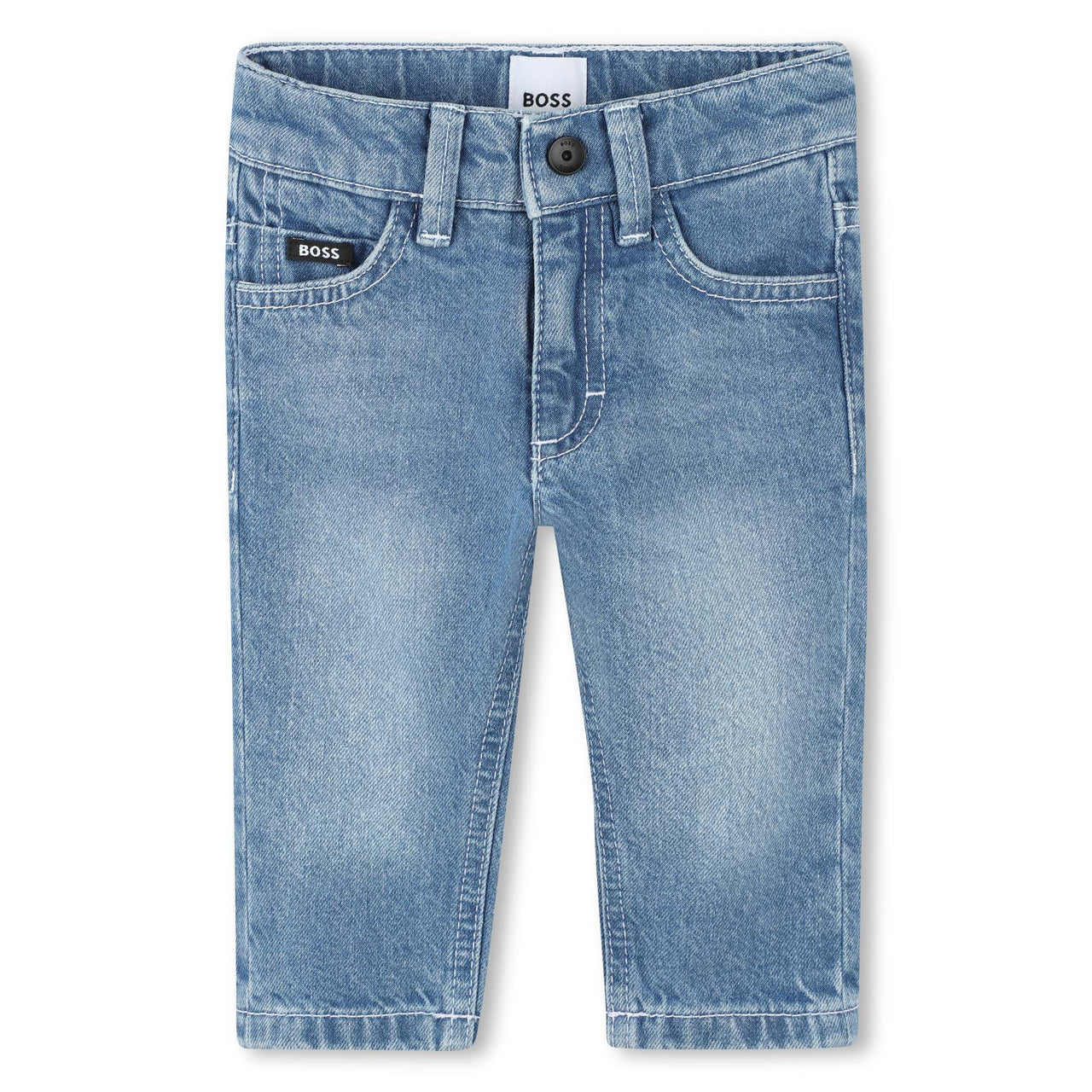 BOSS Jeans de mezclilla para bebe color azul claro