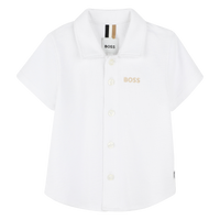 Thumbnail for BOSS Camisa para-bebe blanca manga corta logo peque–o bordado