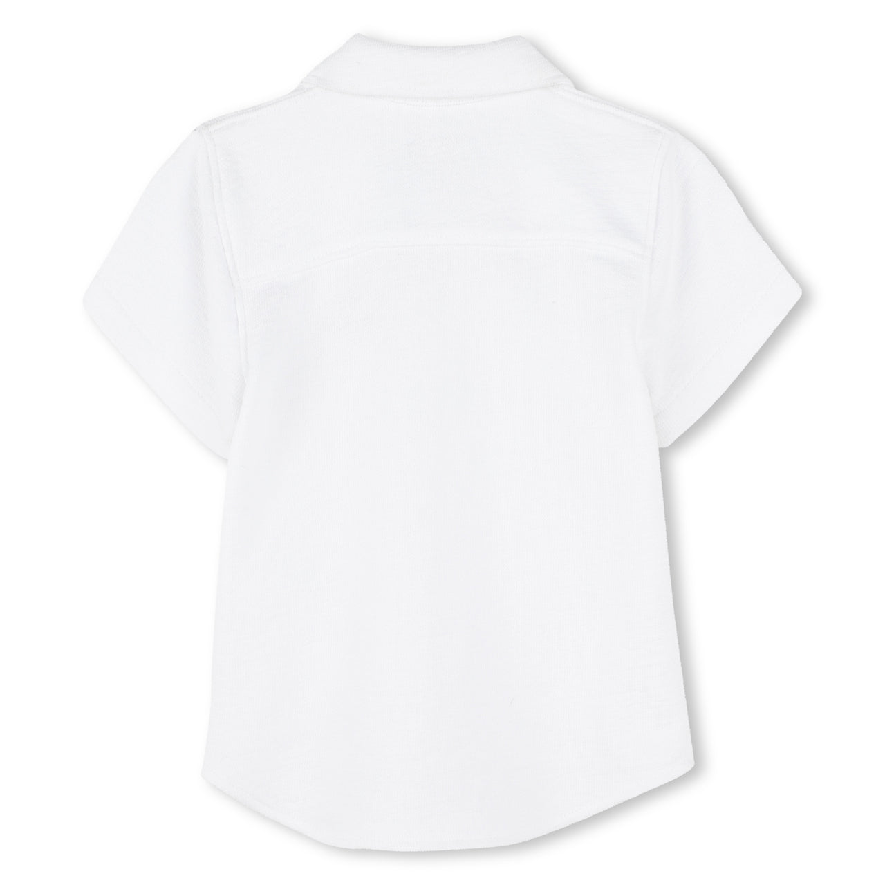 BOSS Camisa para-bebe blanca manga corta logo peque–o bordado