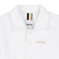 Thumbnail for BOSS Camisa para-bebe blanca manga corta logo peque–o bordado