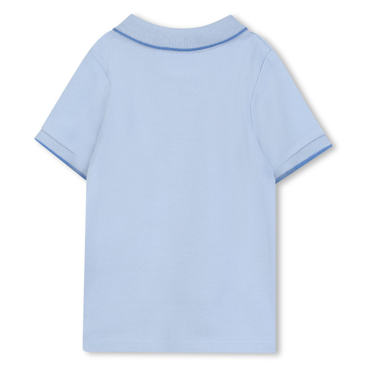 BOSS Playera polo para bebe azul cielo logo bordado