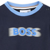 Thumbnail for BOSS Playera para bebe azul marino logo difuminado