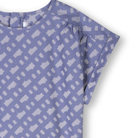 Thumbnail for BOSS Vestido para niña y adolescente azul all over print logo