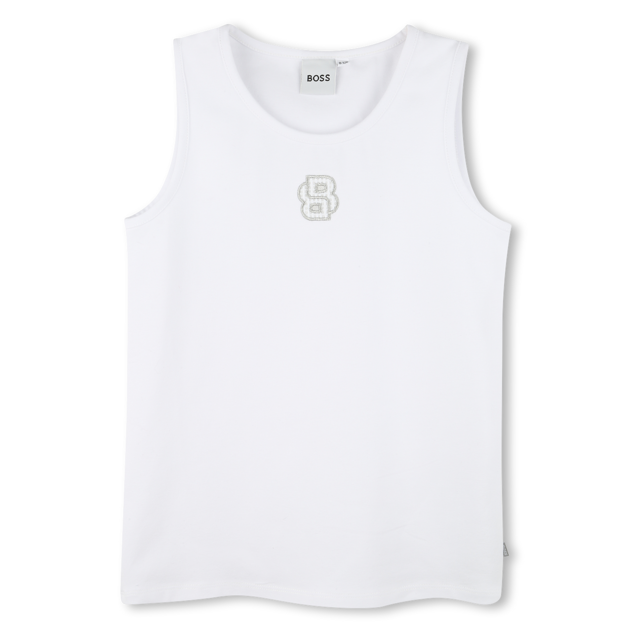BOSS Playera para niña y adolescente con tirantes blanca