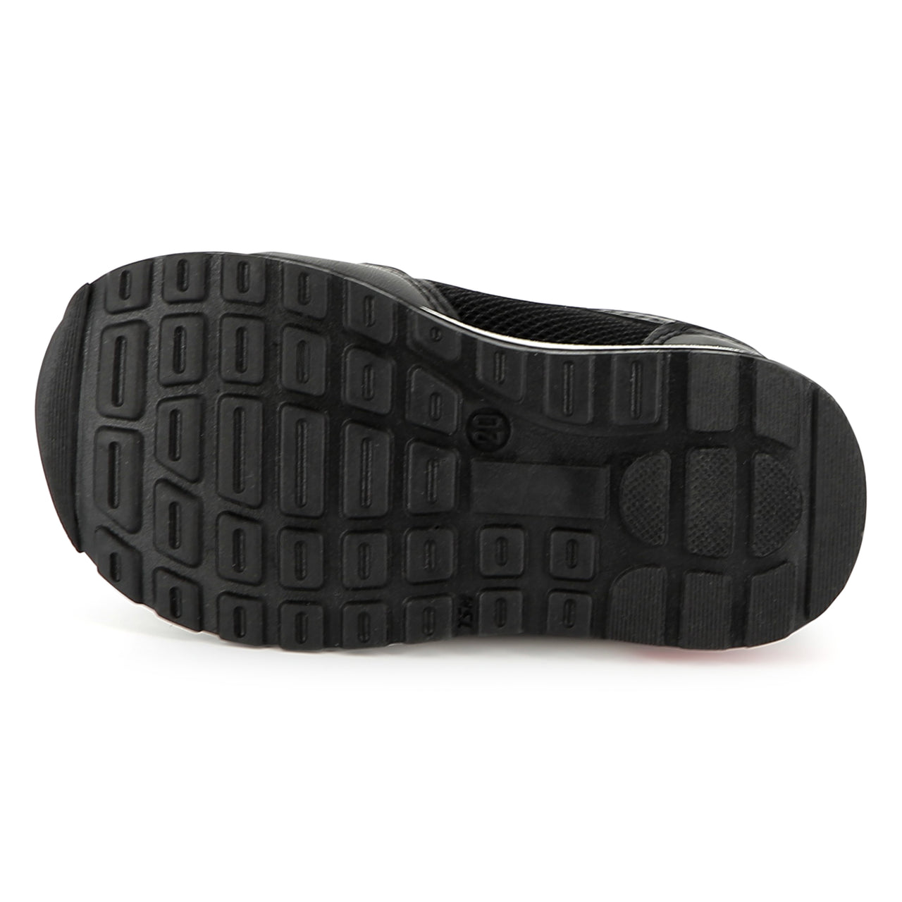 BOSS Tenis para niño chico sin agujetas color negro, detallen en rojo y logo BOSS al costado