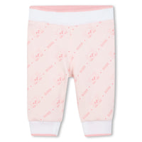 Thumbnail for BOSS Set de pants y playera blanca para bebe niña rosa