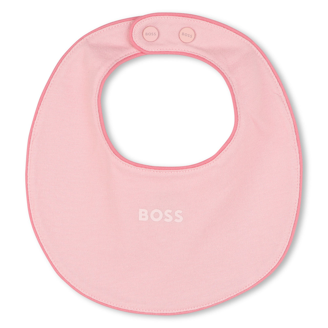 BOSS Mameluco para bebe niña 2 tonos de rosa all over con babero