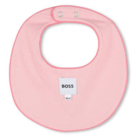 Thumbnail for BOSS Mameluco para bebe niña 2 tonos de rosa all over con babero