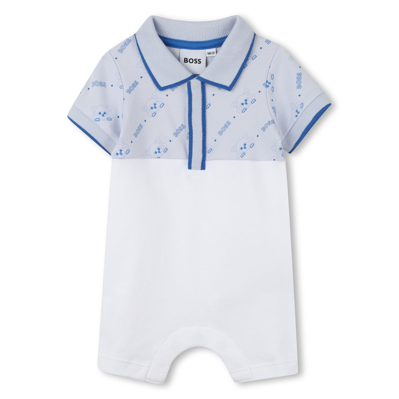 BOSS Mameluco o pañalero para bebe Azul cielo all over