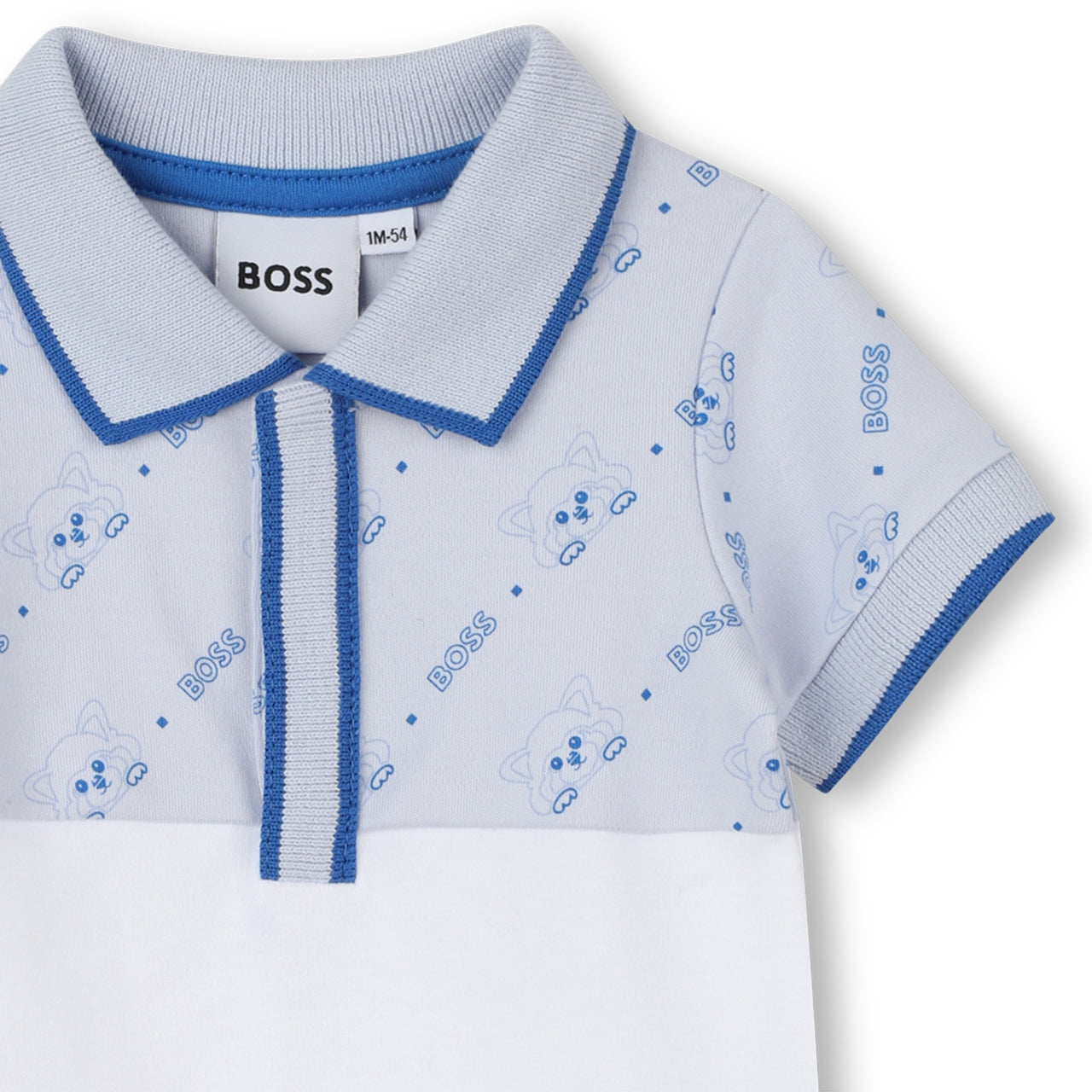 BOSS Mameluco o pañalero para bebe Azul cielo all over