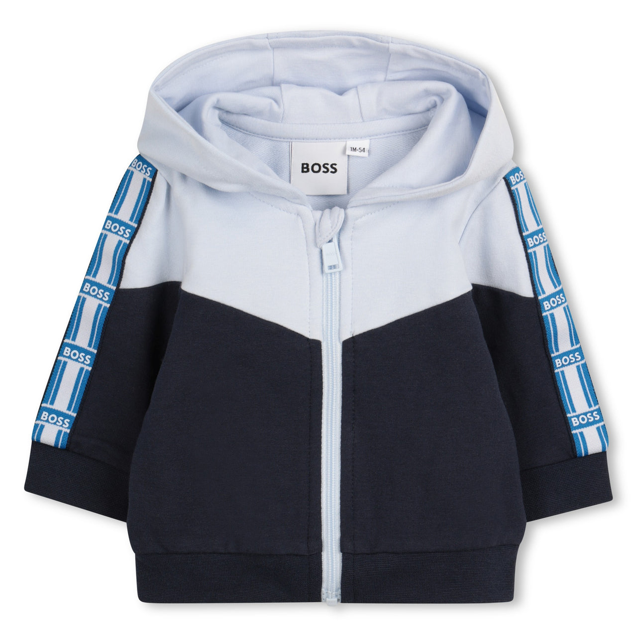BOSS set de pants con playera para bebe azul marino