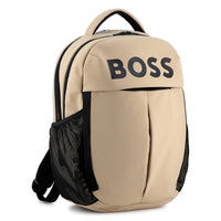 Thumbnail for BOSS Backpack o mochila para niño y adolescente color beige y negro