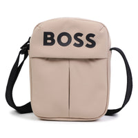 Thumbnail for BOSS crossbody, bolsa o pasaportera para niño y adolescente color beige y negro