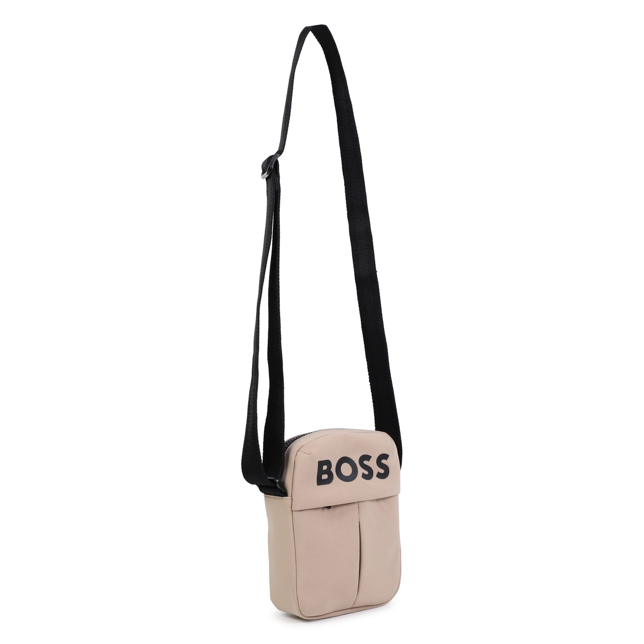 BOSS crossbody, bolsa o pasaportera para niño y adolescente color beige y negro