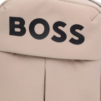 Thumbnail for BOSS crossbody, bolsa o pasaportera para niño y adolescente color beige y negro
